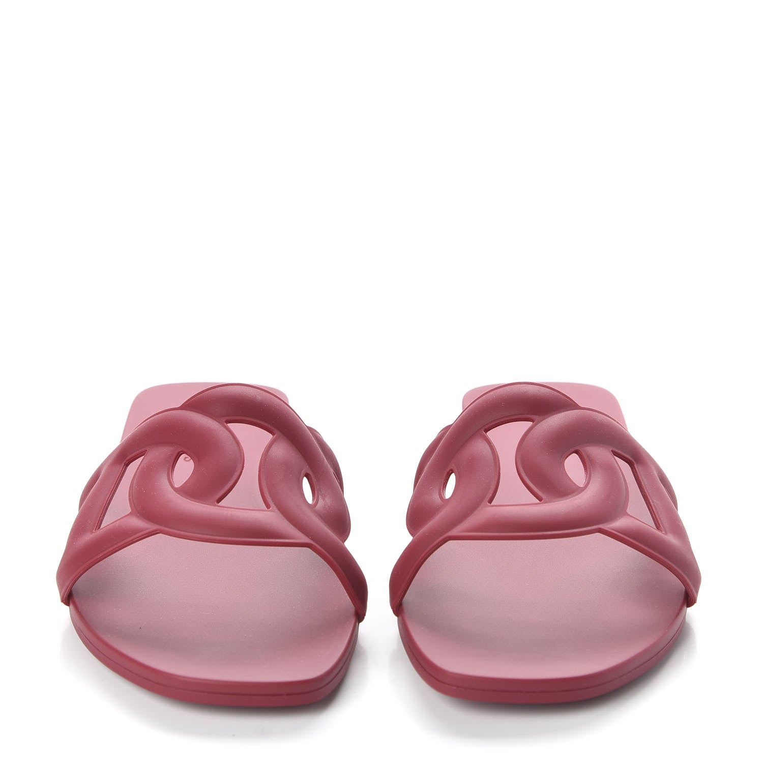 Hermes Rubber Aloha Sandals 37 Rose Baie 2 of 9