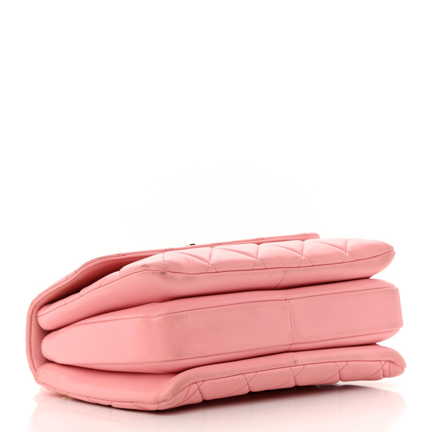 Lambskin Quilted Small Trendy CC Flap Dual Handle Bag Light Pink