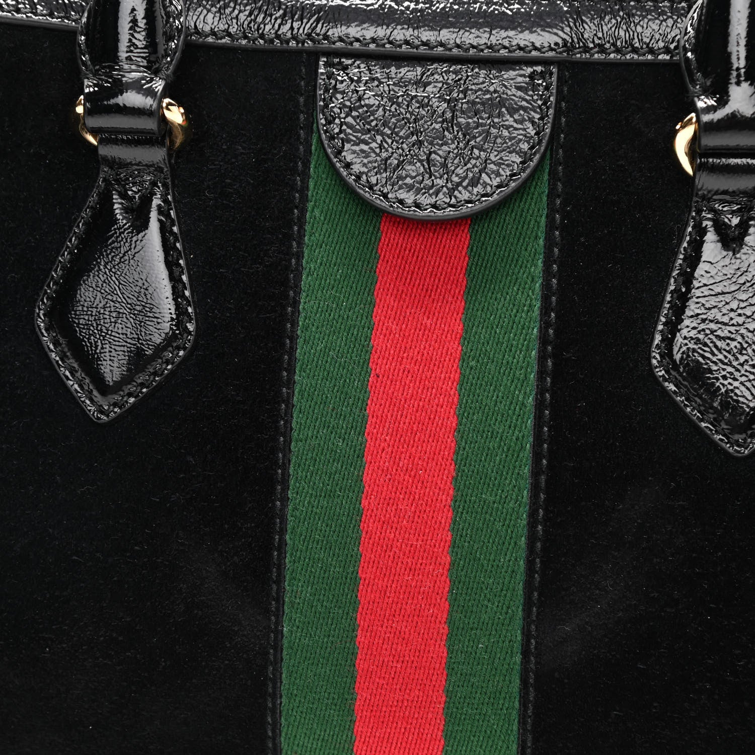 Gucci Suede Patent GG Web Medium Ophidia Boston Black 10 of 10