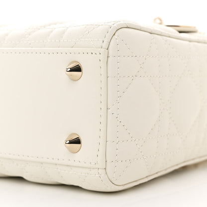 Christian Dior Lambskin Cannage Small My ABCDior Lady Dior White 10 of 10