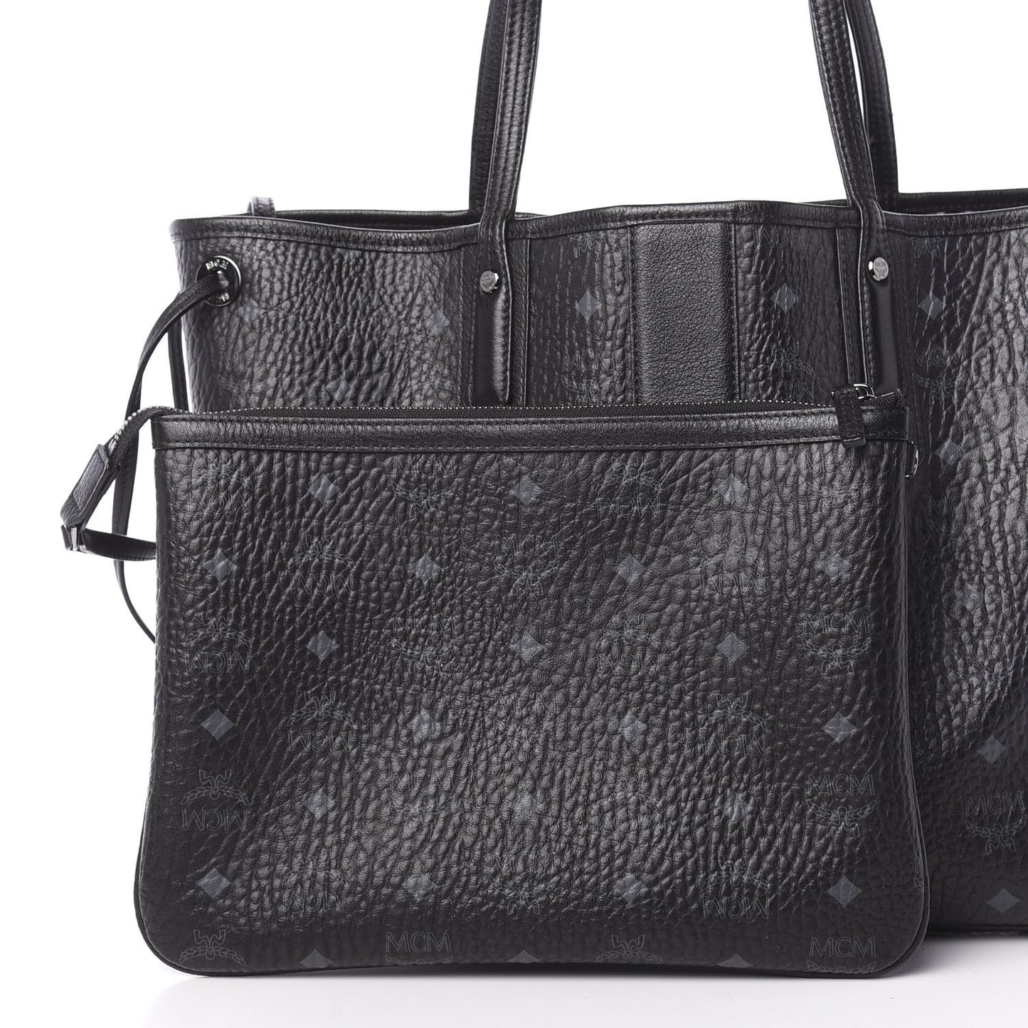 Visetos Medium Liz Reversible Shopper Tote Black