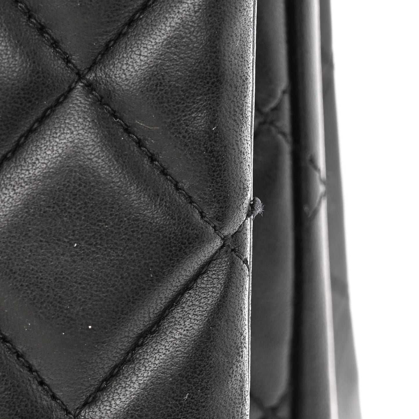 Lambskin Quilted Maxi Single Flap Black