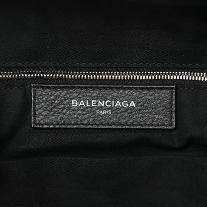 Balenciaga Calfskin Logo Small Everyday Backpack Black White 6 of 14