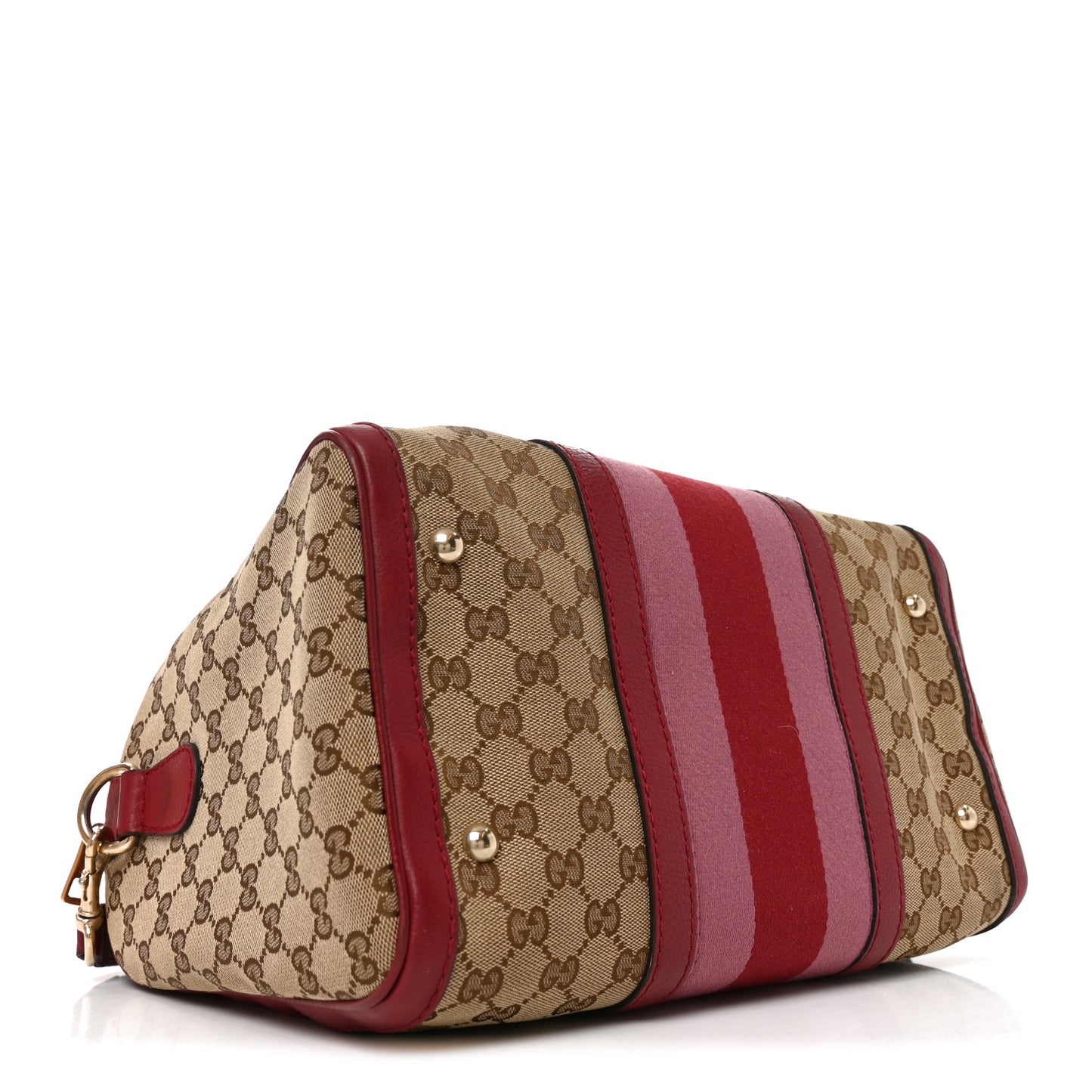 Monogram Cellarius Calfskin Vintage Web Medium Boston Beige Ebony Soft Burgundy Peonia Flower