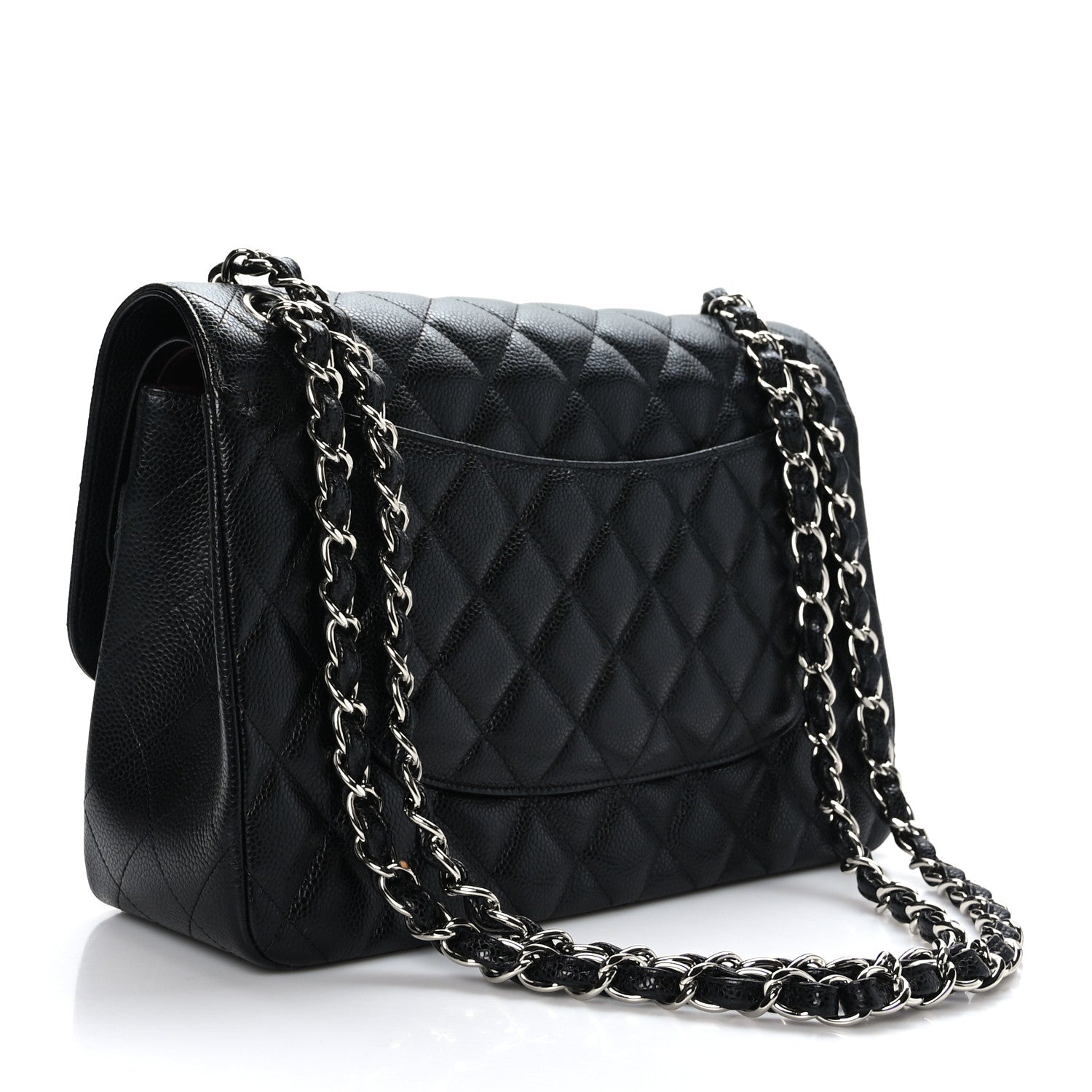 Chanel Caviar Quilted Jumbo Double Flap Black 3 of 10