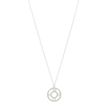 Tiffany Sterling Silver Medium Atlas Open Pendant Necklace 1 of 5