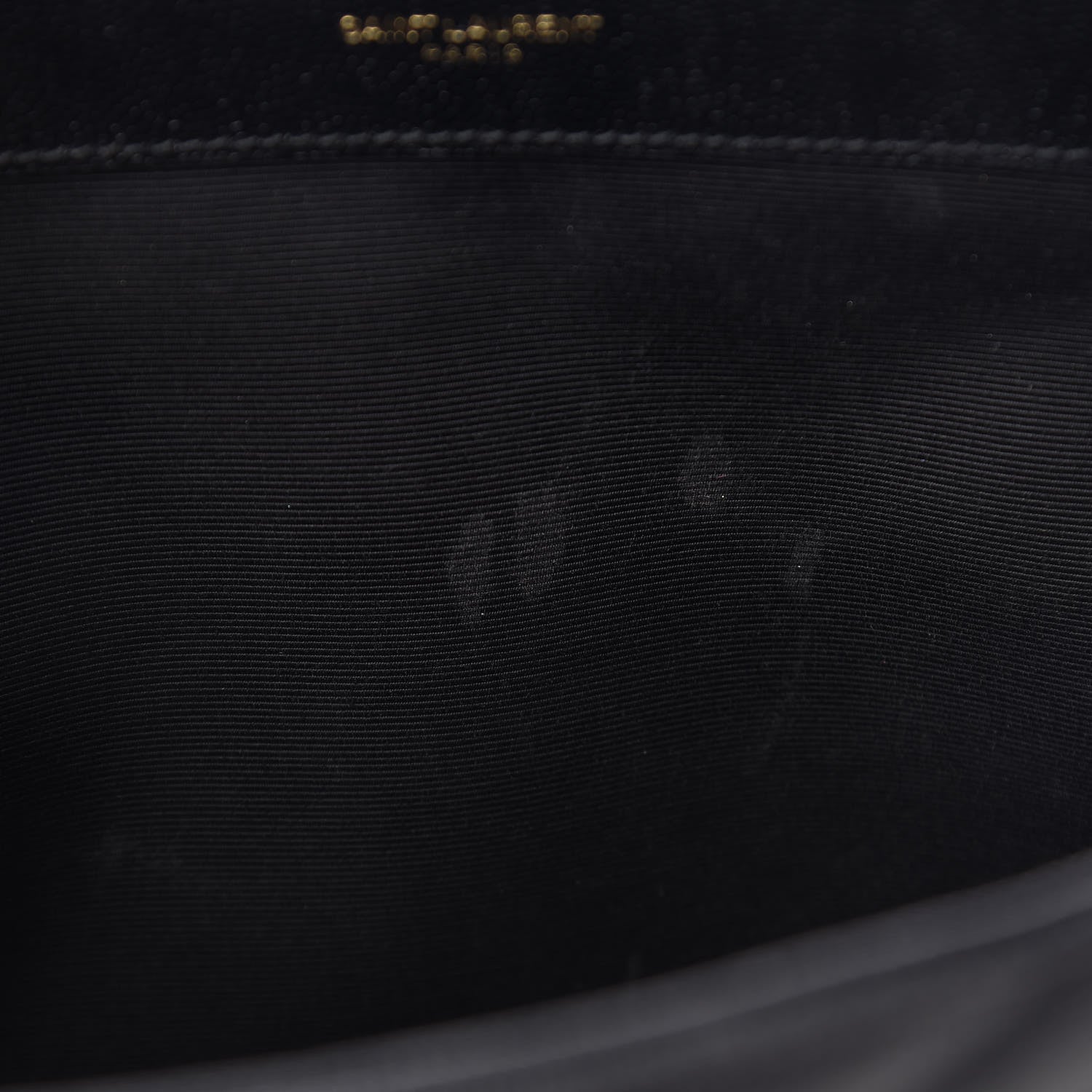 Saint Laurent Grain De Poudre Matelasse Chevron Monogram Shopping Bag Black 9 of 23