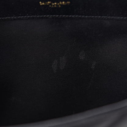 Saint Laurent Grain De Poudre Matelasse Chevron Monogram Shopping Bag Black 9 of 23