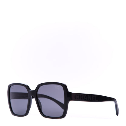 Chanel Acetate Polarized Square Sunglasses 5408 Black 1 of 8