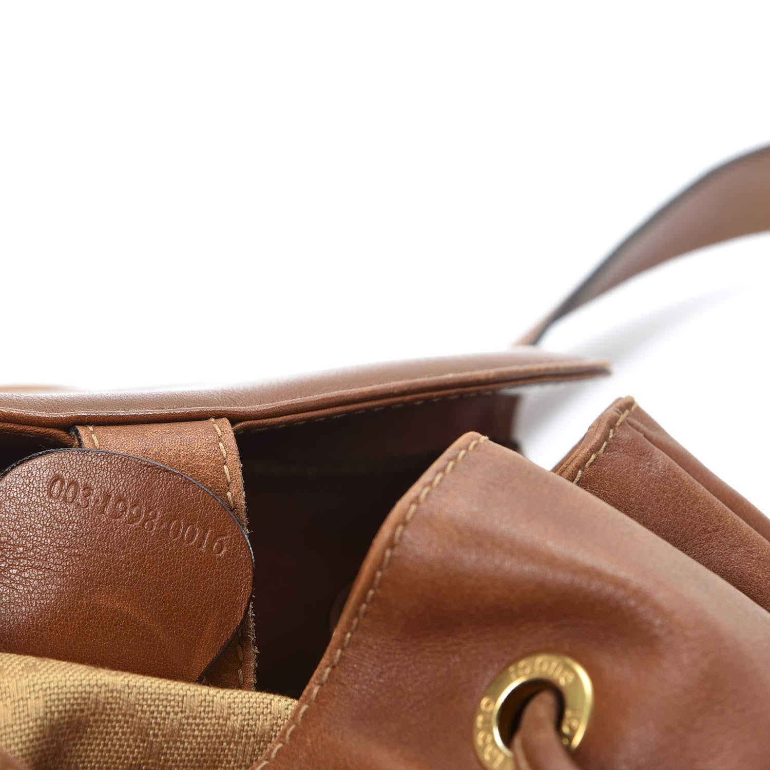 Gucci Calfskin Bamboo Backpack Brown 8 of 9
