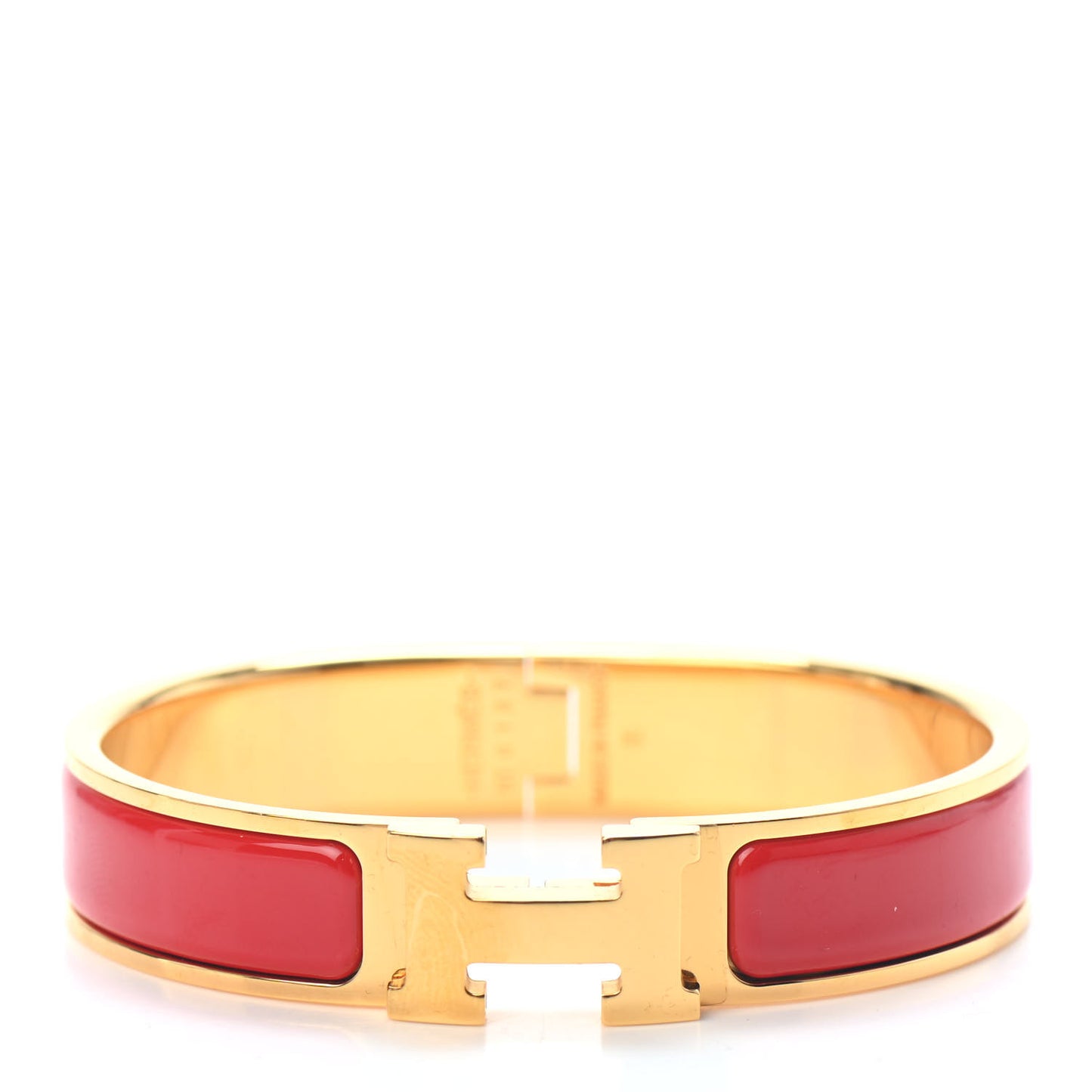 Enamel Narrow Clic Clac H Bracelet PM Red