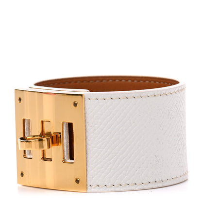 Hermes Epsom Kelly Dog Bracelet White 1 of 6