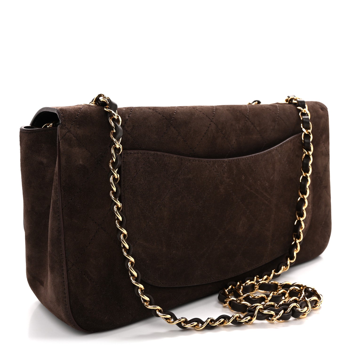 Chanel Suede Calfskin Small Souplissimo Maxi Flap Dark Brown 3 of 11