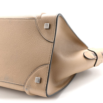 Celine Drummed Calfskin Mini Luggage Dune 9 of 9