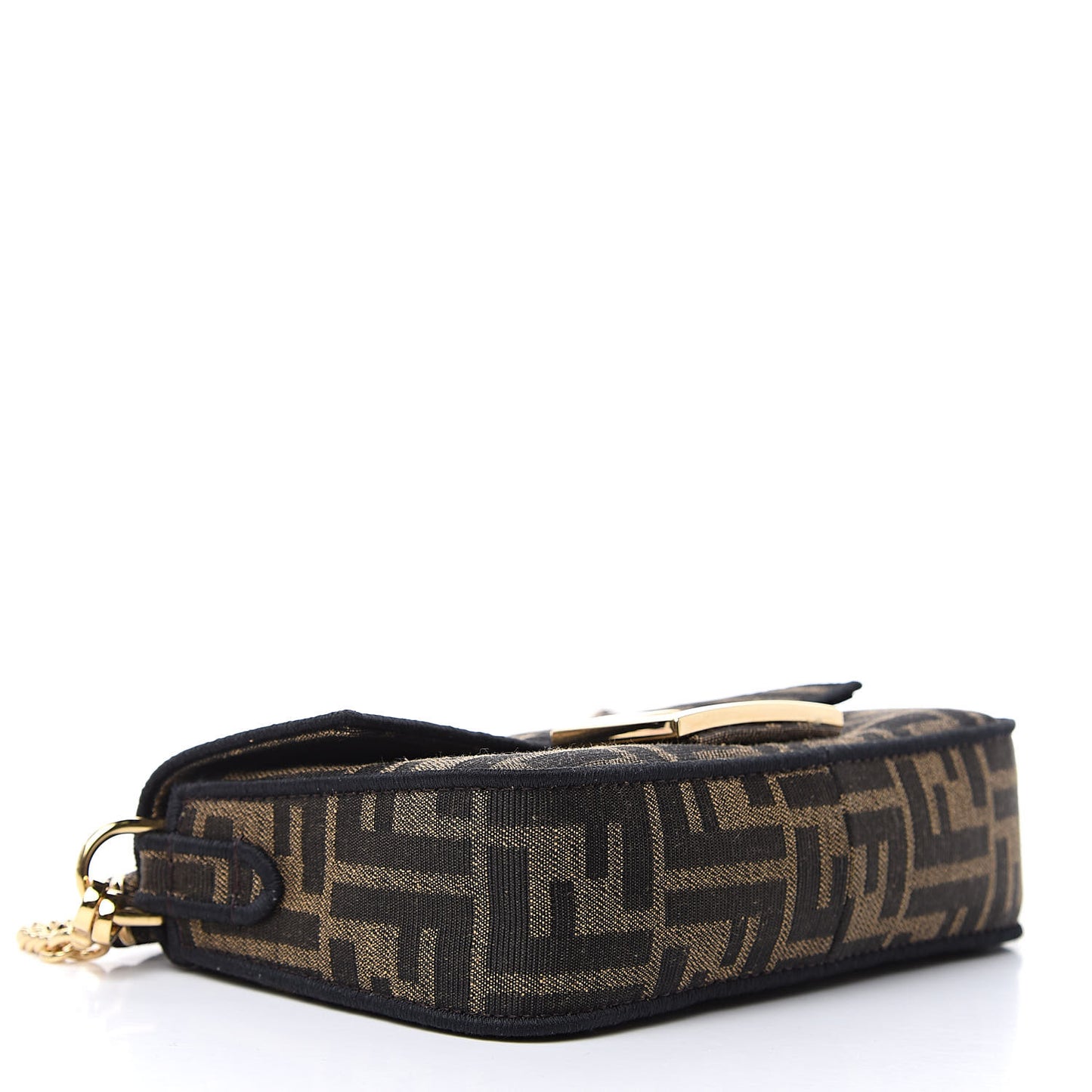 Fabric Jacquard FF 1974 Mini Baguette Tobacco Moro Black