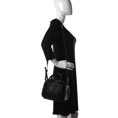 Alexander Wang Pebbled Lambskin Mini Rockie Black Matte Black Hardware 2 of 9