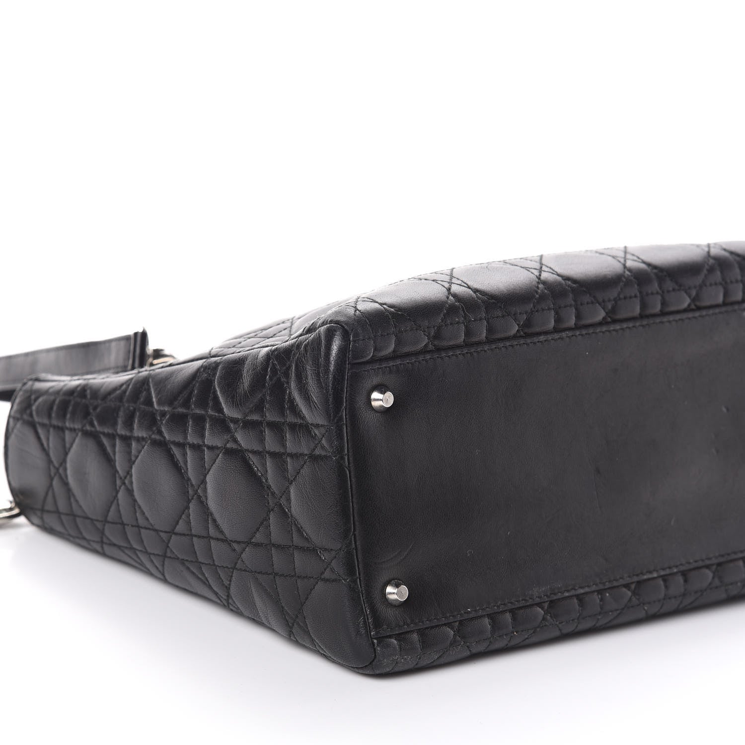 Christian Dior Lambskin Cannage Medium Lady Dior Black 7 of 8