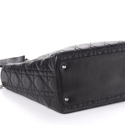 Christian Dior Lambskin Cannage Medium Lady Dior Black 7 of 8