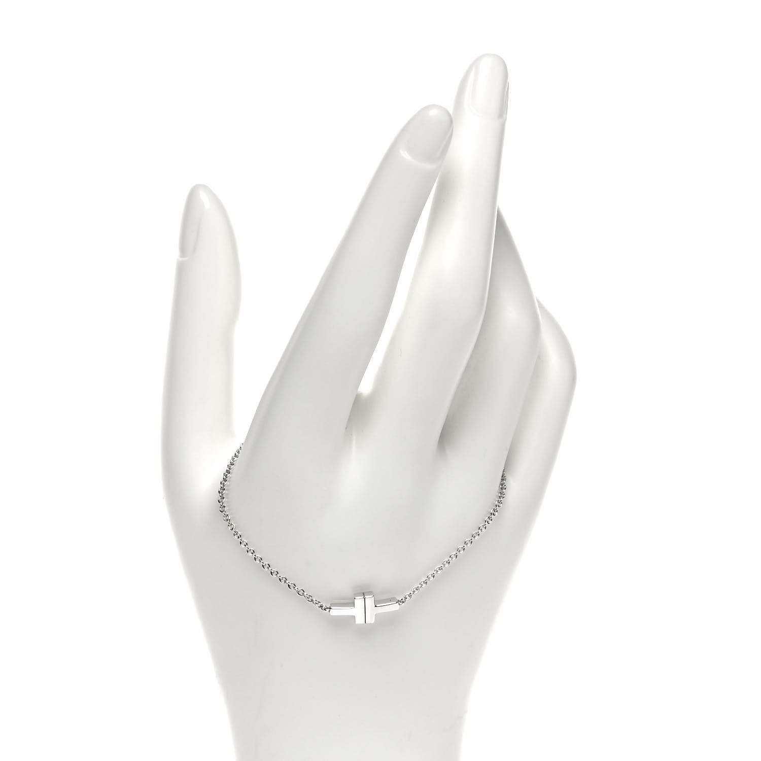 Tiffany Sterling Silver T Two Single Chain Bracelet 2 of 5