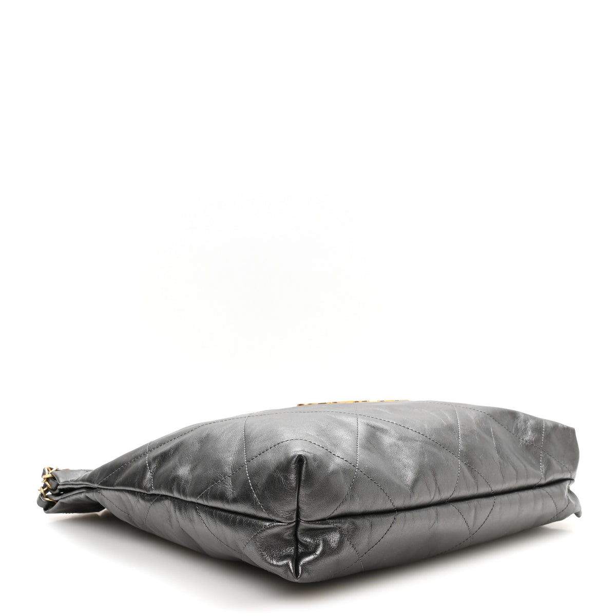 Chanel Metallic Calfskin Quilted Small Chanel 22 Ruthenium 5 of 11
