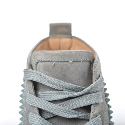 Christian Louboutin Veau Velours Mens Louis Orlato Flat Spikes Sneakers 42 Light Green 9 of 23