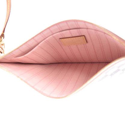 Louis Vuitton Damier Azur Neverfull MM GM Pochette Rose Ballerine 5 of 8