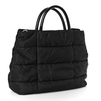 Prada Crispy Nylon Shopping Tote Black 3 of 8