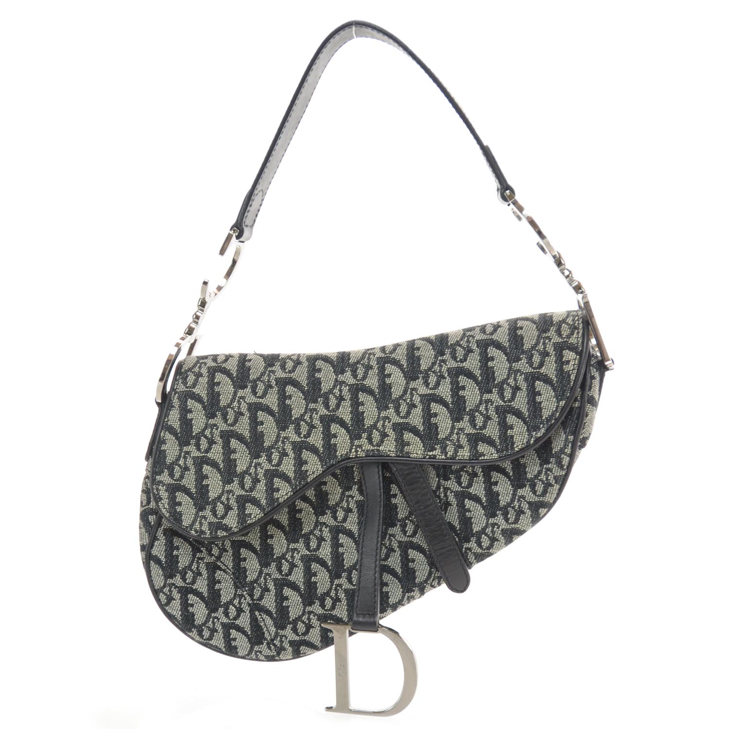Christian Dior Monogram Saddle Bag Black 1 of 7