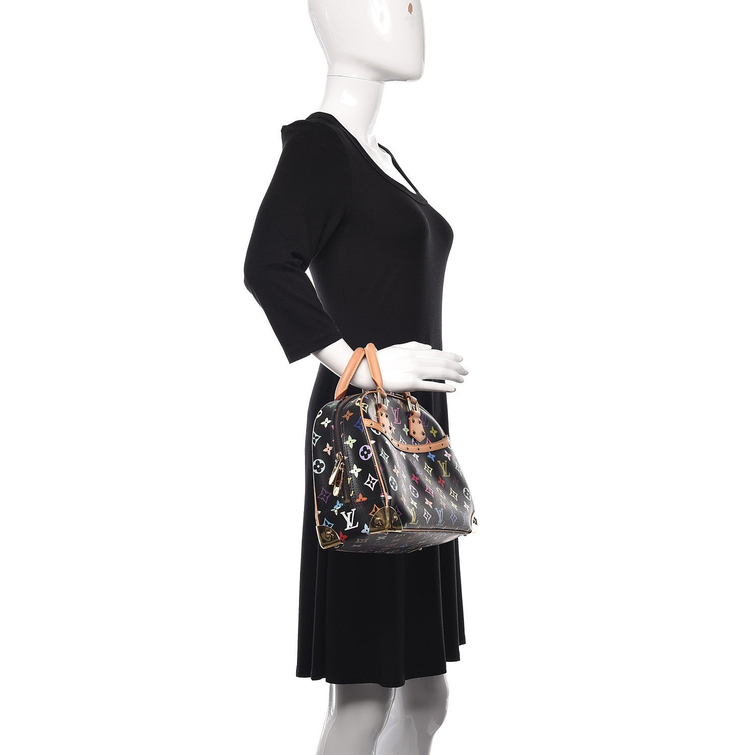 Louis Vuitton Monogram Multicolor Trouville Black 2 of 12