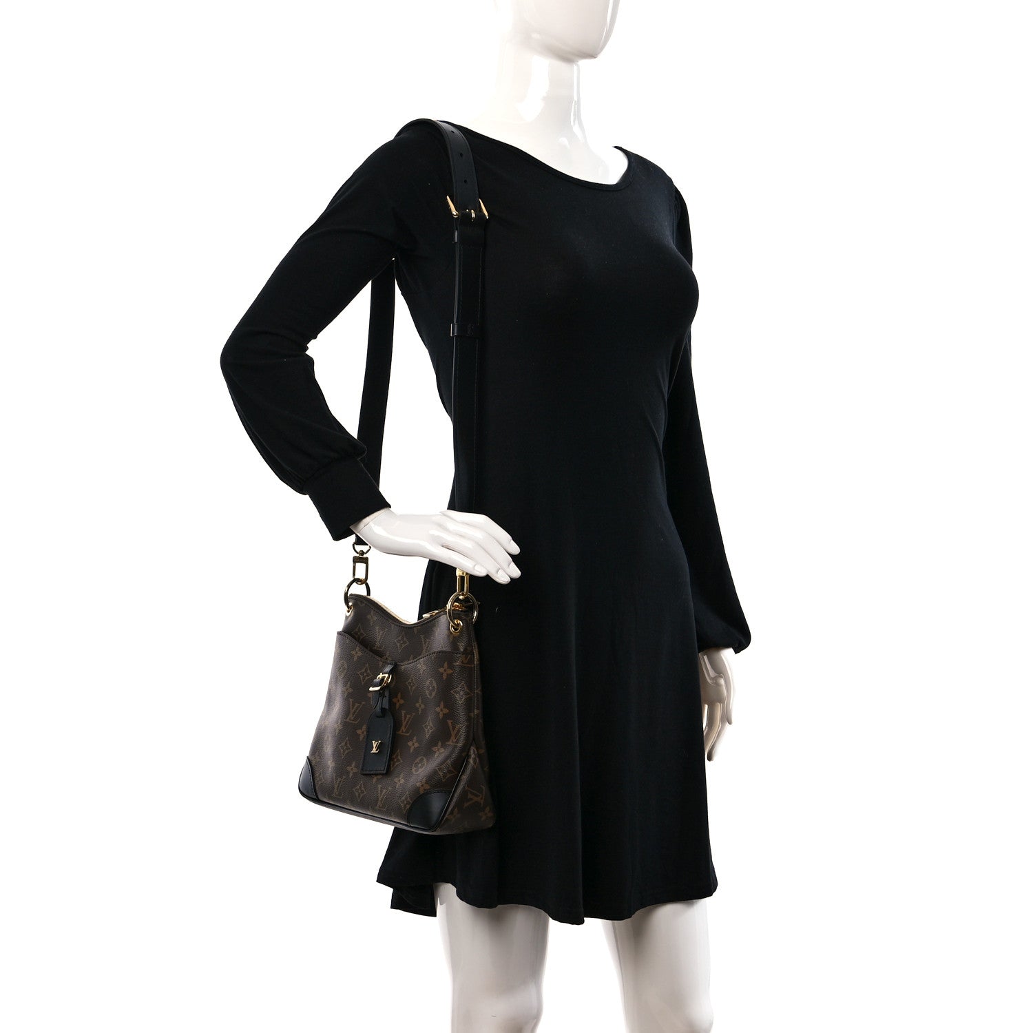 Louis Vuitton Monogram Odeon PM Black 2 of 7