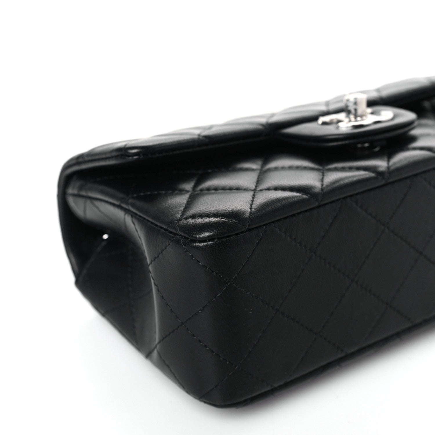 Chanel Lambskin Quilted Mini Rectangular Flap Black 8 of 9