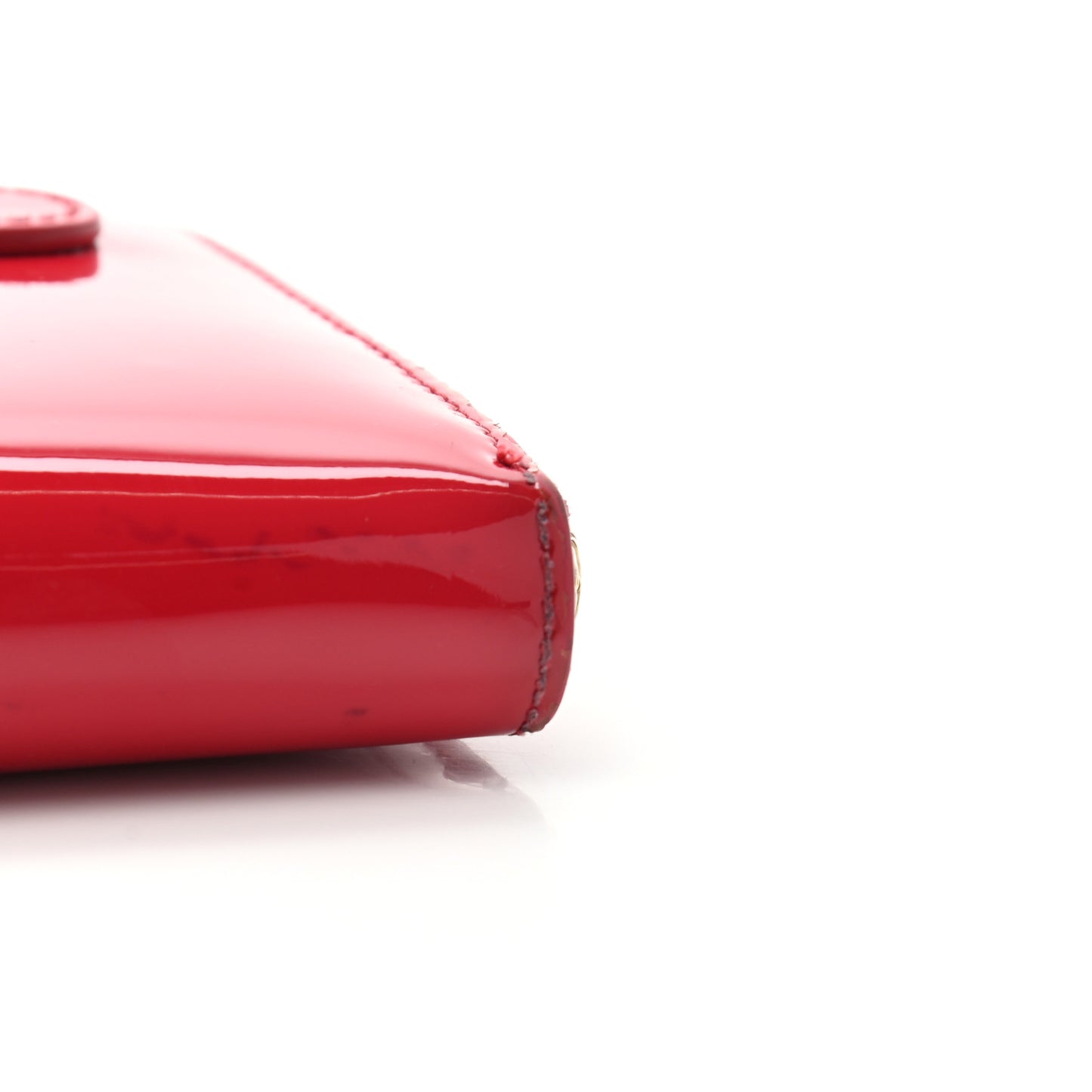 Patent Palazzo Medusa Zip Around Wallet Red