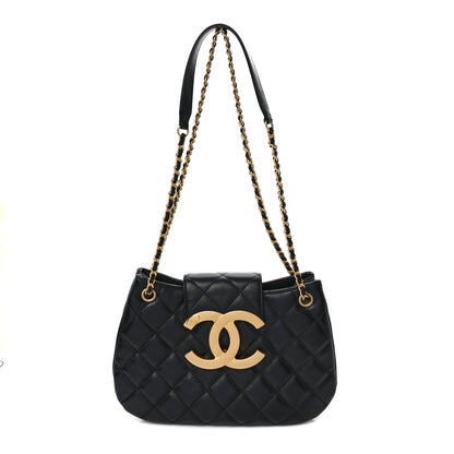 Chanel Lambskin Quilted CC Messenger Black 1 of 9