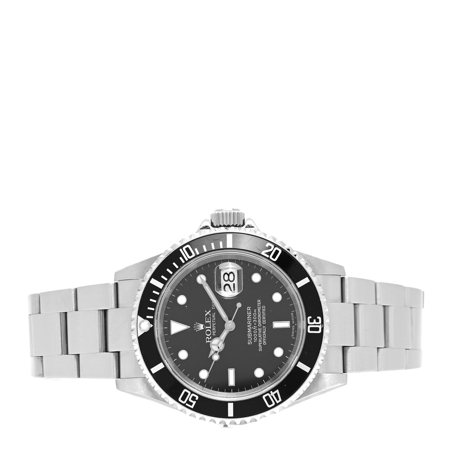 Stainless Steel 40mm Oyster Perpetual Submariner Date Watch Black 16610