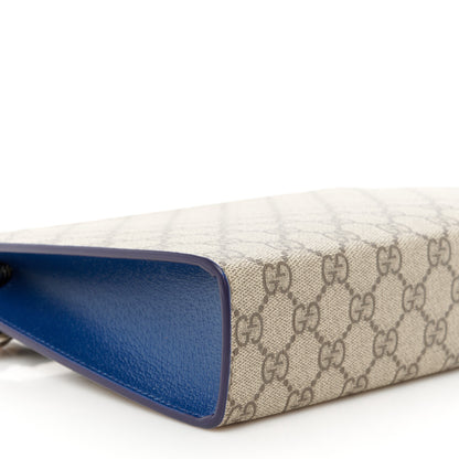 Gucci GG Supreme Monogram Bi-Color Small Zip Wristlet Pouch Beige Ebony Royale 9 of 11