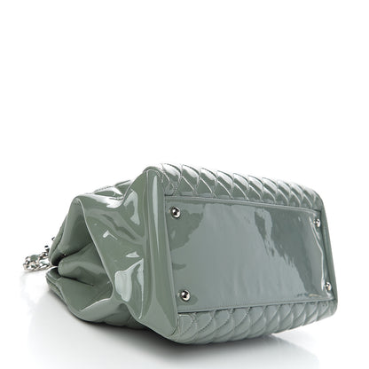 Chanel Patent Quilted Large Just Mademoiselle Bowling Bag Green 3 of 10