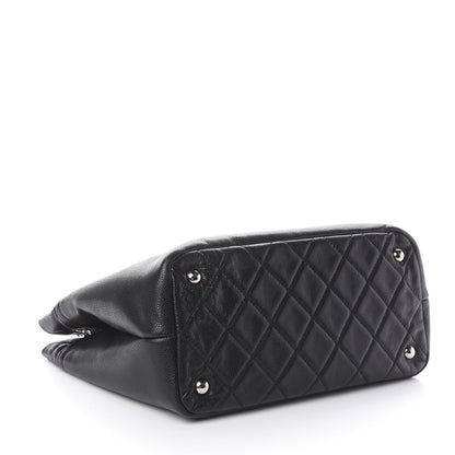 Chanel Caviar Quilted CC Timeless Soft Tote Black 3 of 9