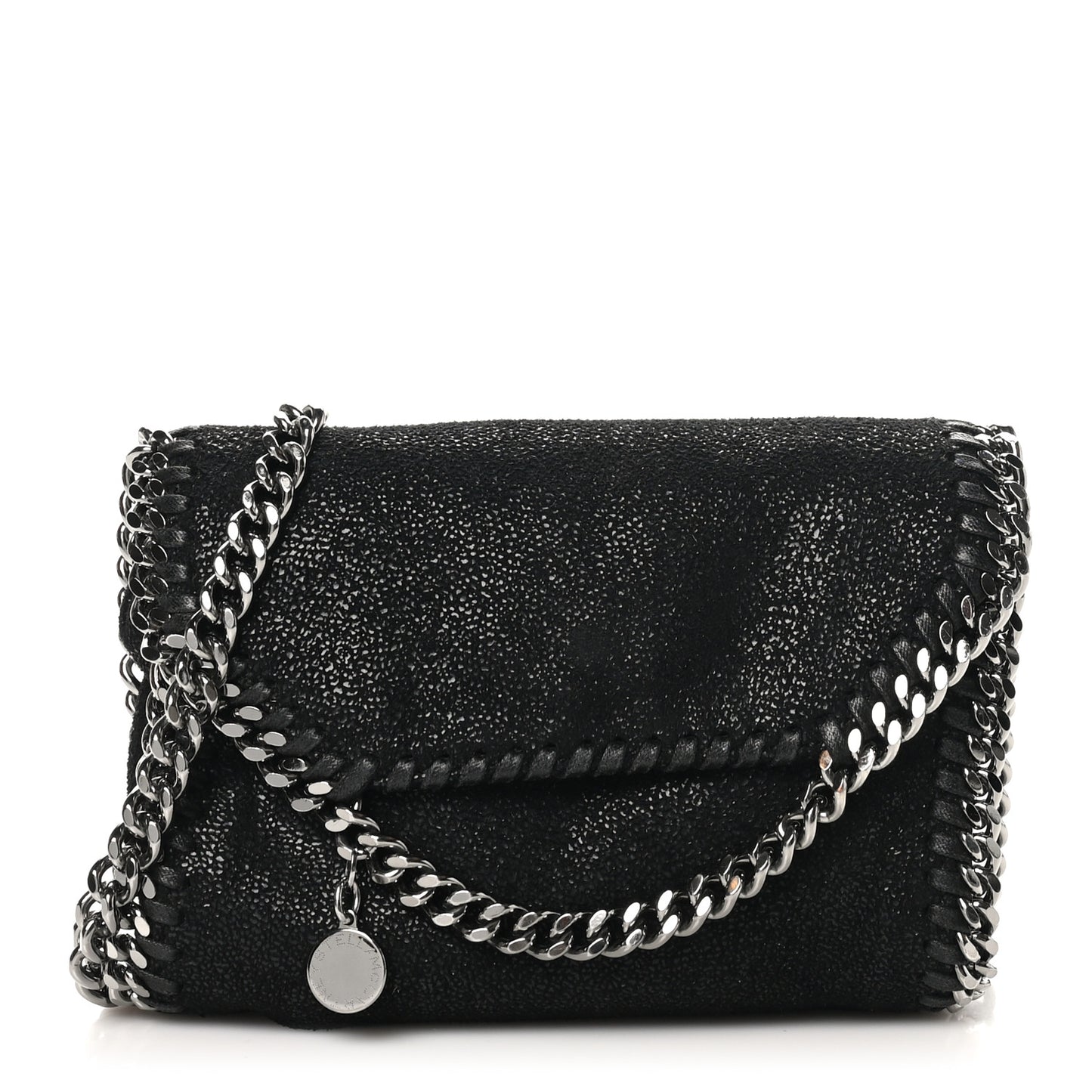 Shaggy Deer Tiny Fold Over Falabella Tote Black