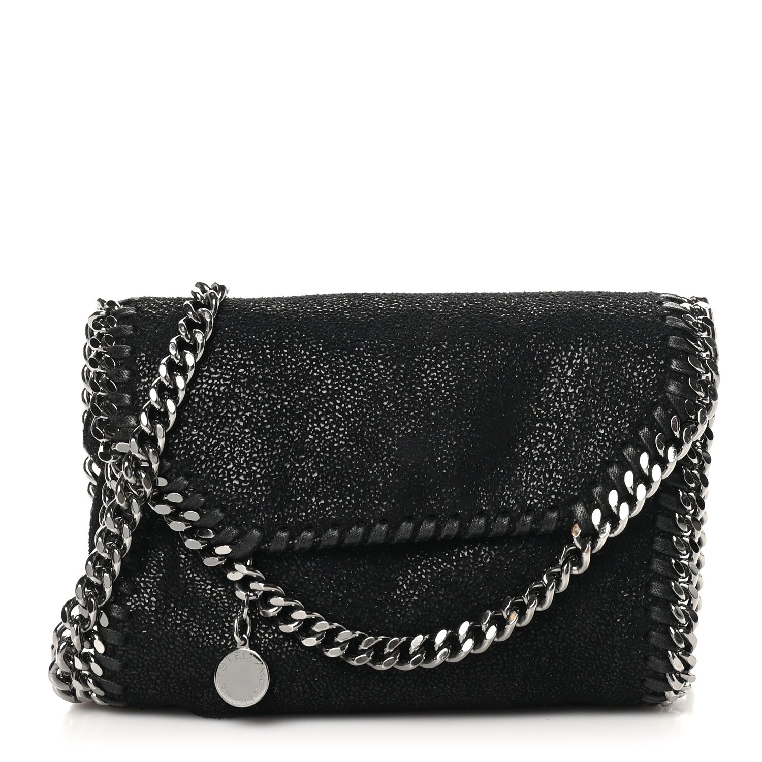 Stella McCartney Shaggy Deer Tiny Fold Over Falabella Tote Black 1 of 9