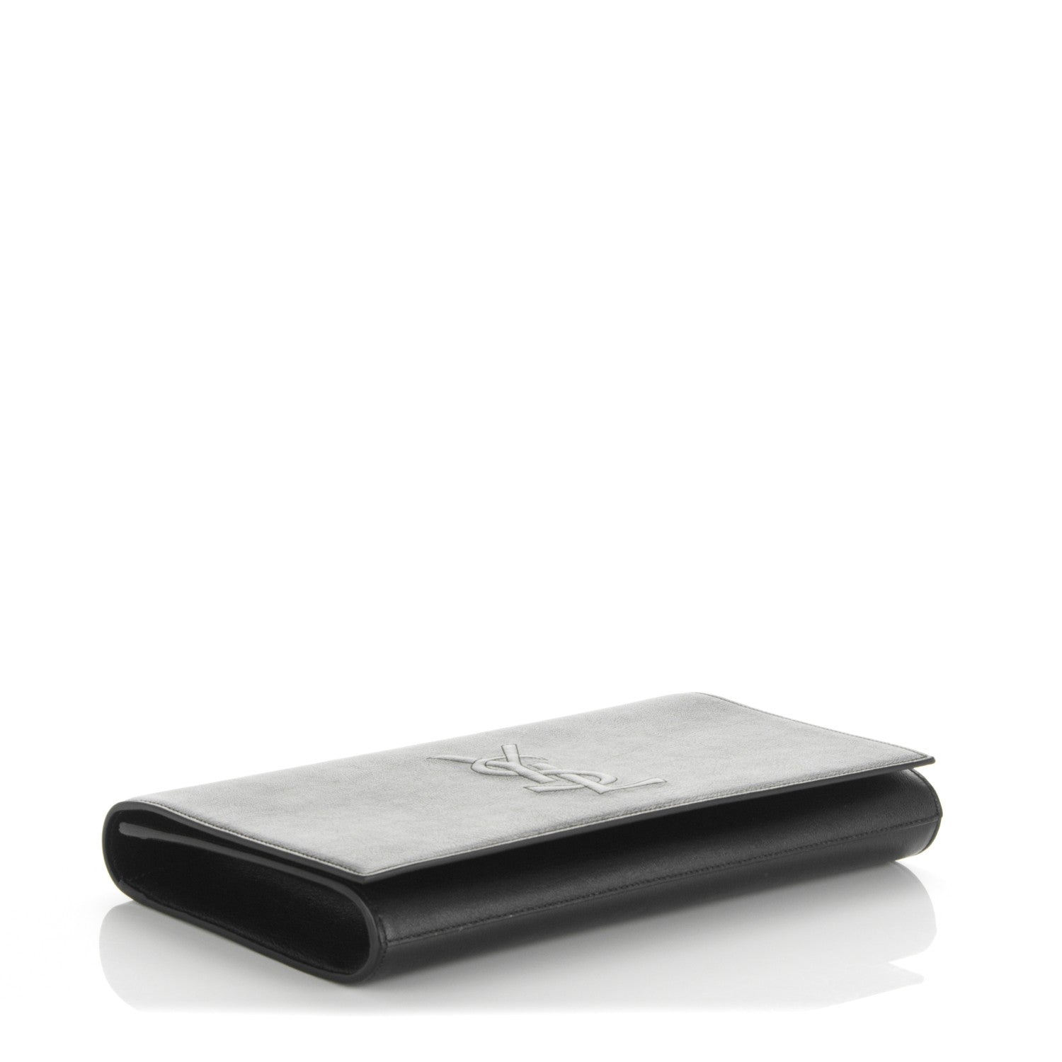 Saint Laurent Calfskin Monogram Large Belle De Jour Clutch Black 4 of 7