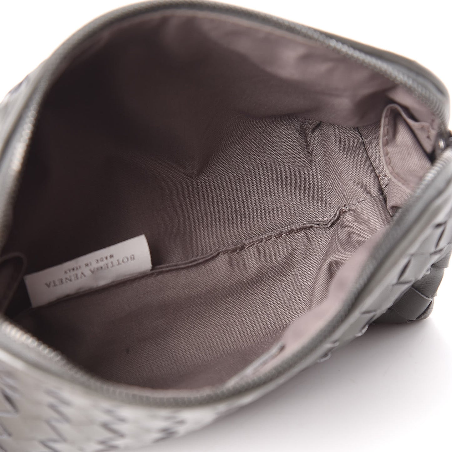 Nappa Intrecciato Cosmetic Pouch Grey