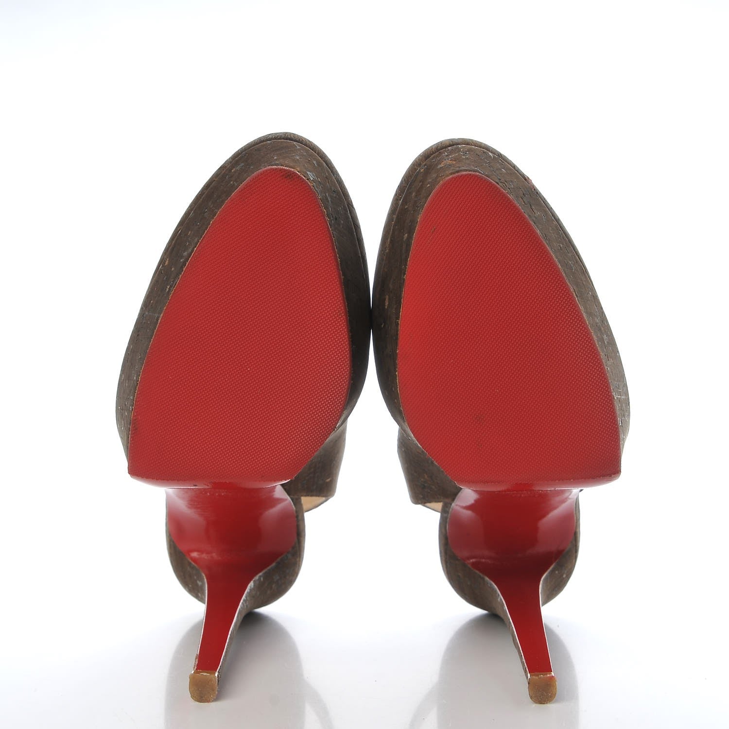Christian Louboutin Cork Bianca 140 Slingback Pumps 39.5 Brown 9 of 17