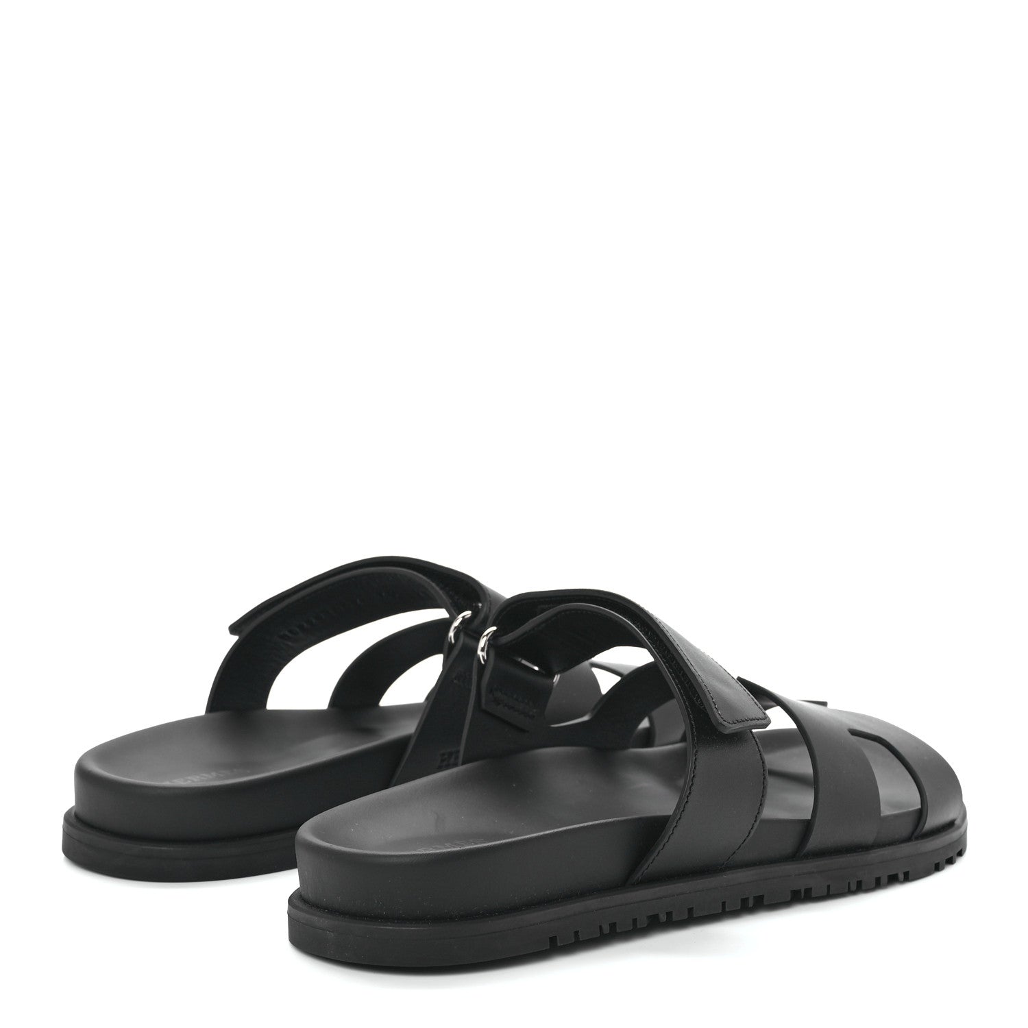 Hermes Calfskin Womens Chypre Sandals 40 Black 4 of 9