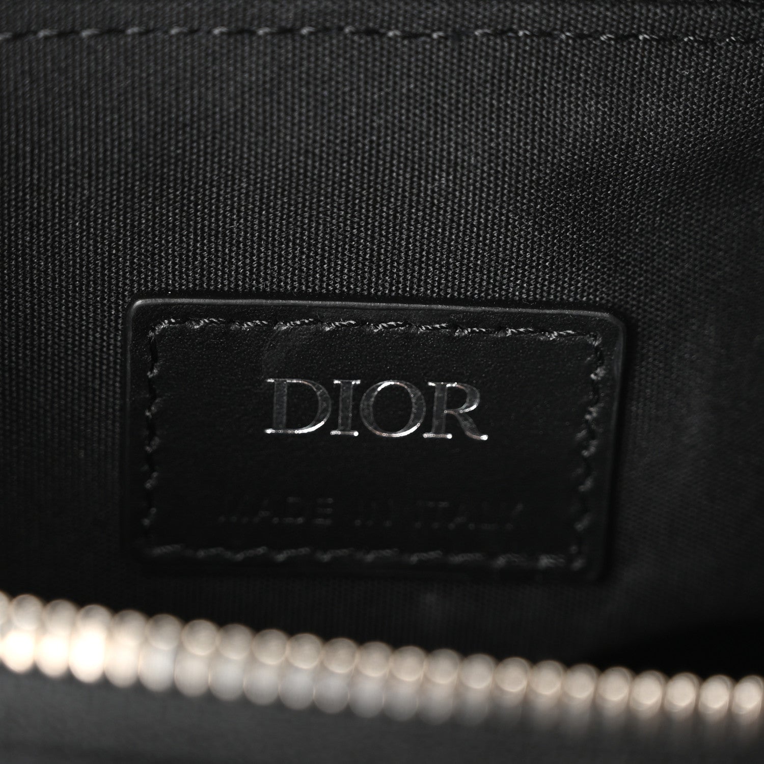 Christian Dior Tweed Saddle Bag Black Silver 6 of 10
