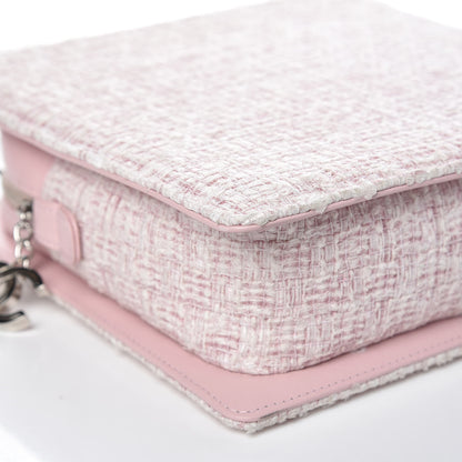Chanel Tweed Zip Tote Pink White 8 of 12