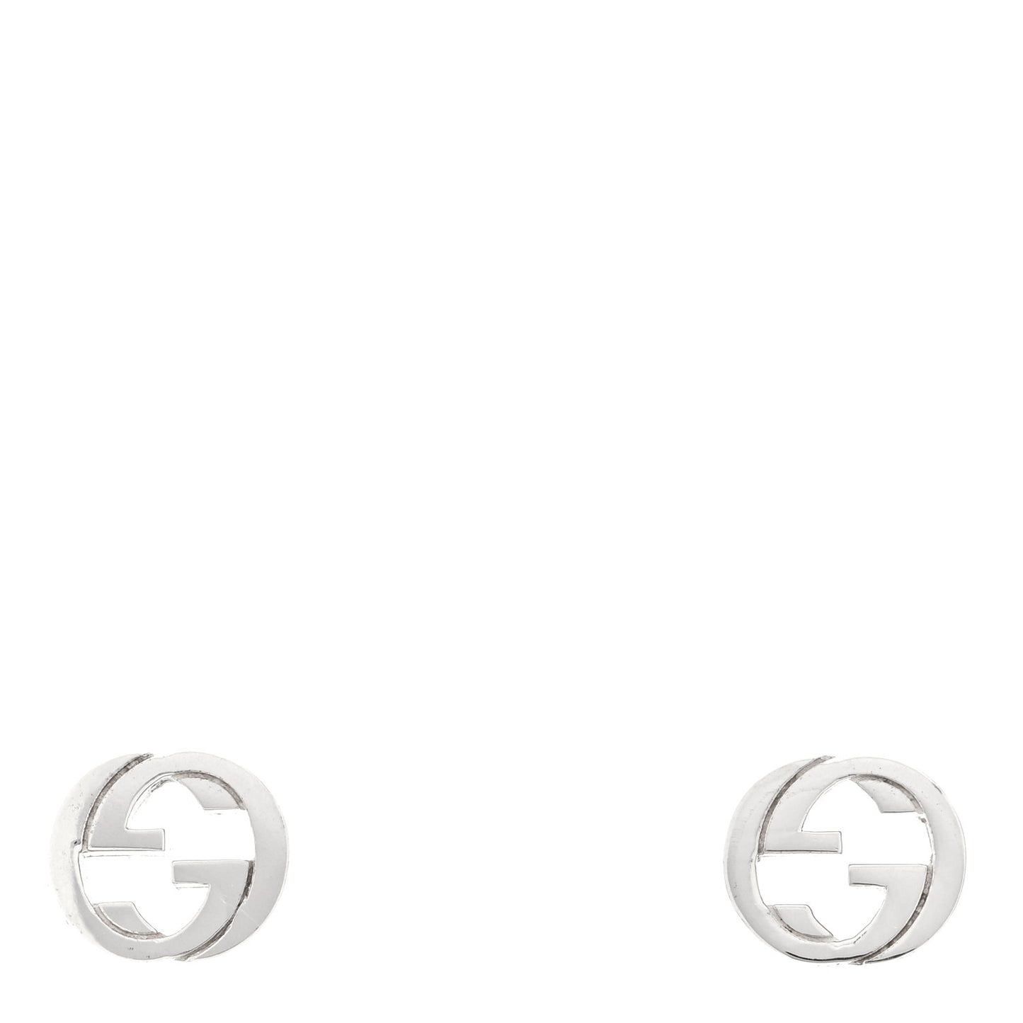 Sterling Silver Interlocking GG Stud Earrings