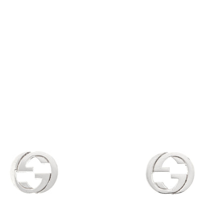 Gucci Sterling Silver Interlocking GG Stud Earrings 1 of 5