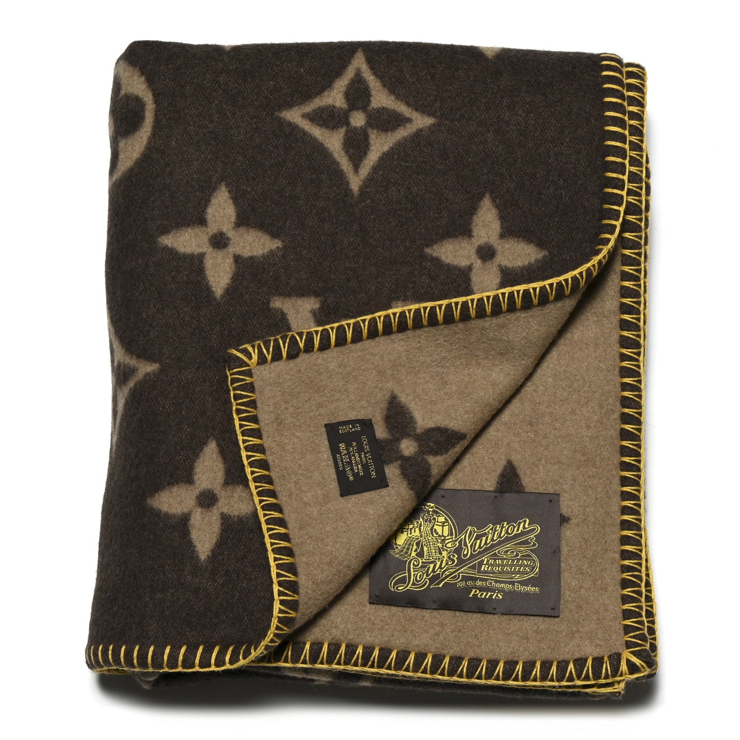 Louis Vuitton Lambswool Angora Monogram Blanket Marron 2 of 3