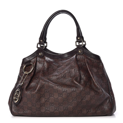 Gucci Guccissima Medium Sukey Tote Chocolate 1 of 9