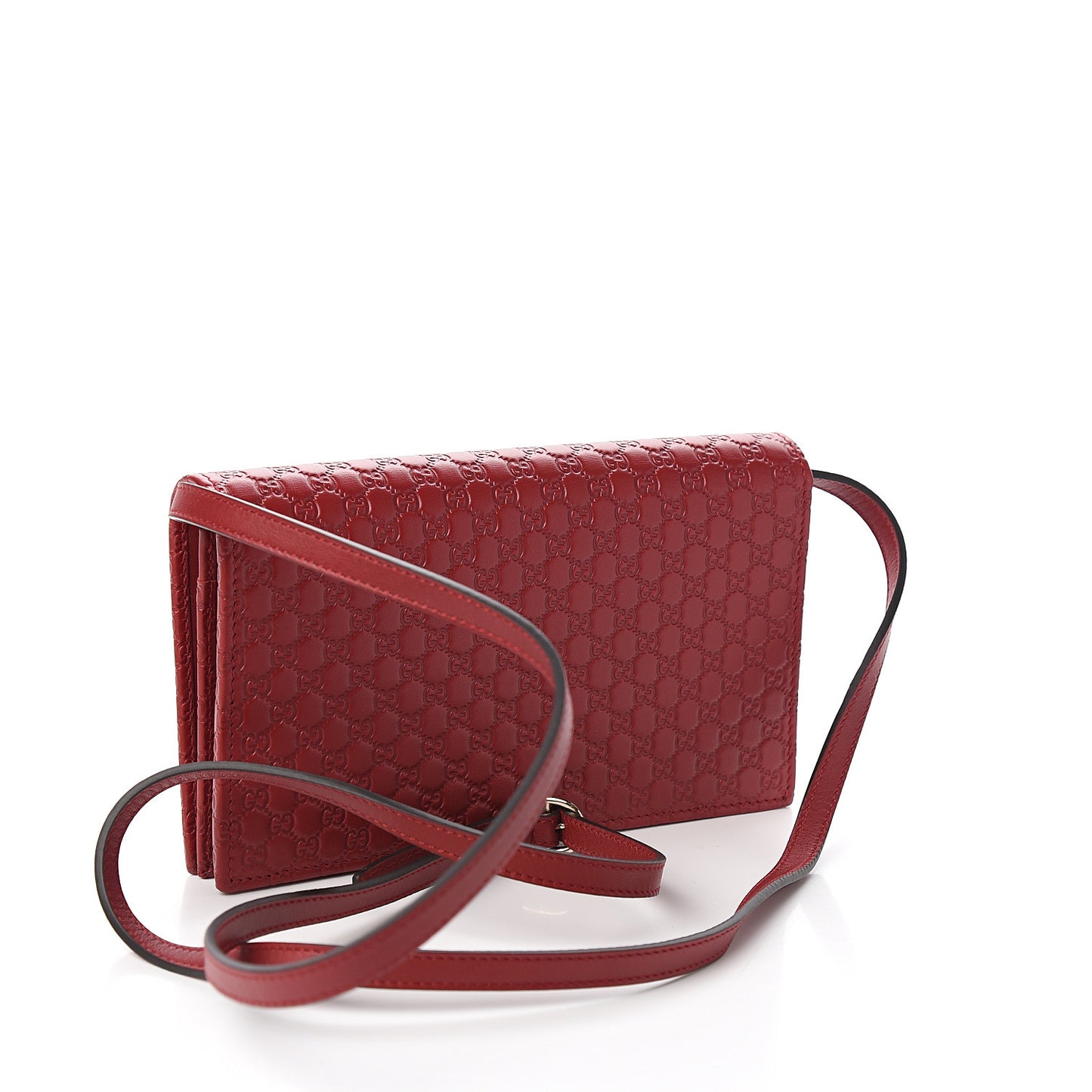 Microguccissima Crossbody Wallet Red